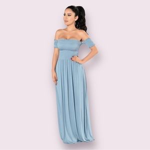 Fashion Nova- Careful What You Wish For Dress - Steel Blue